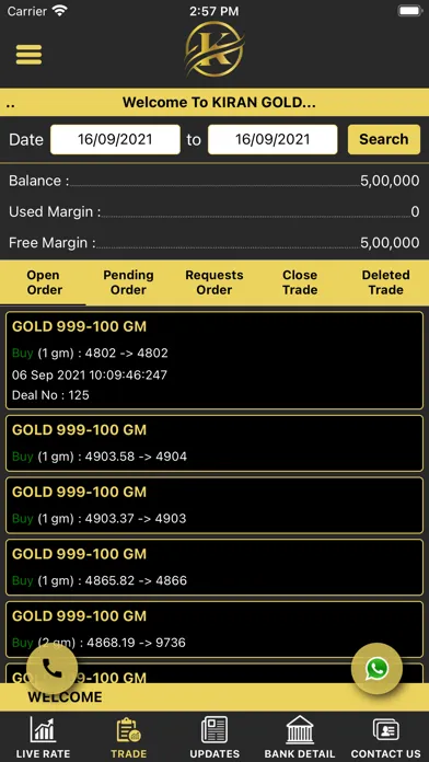 Tangkapan layar Kiran Gold