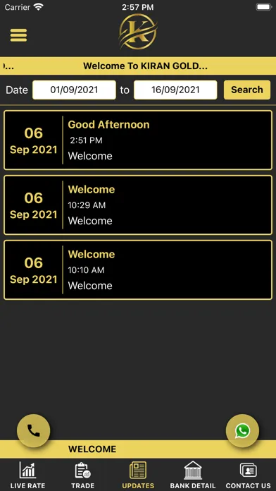 Tangkapan layar Kiran Gold