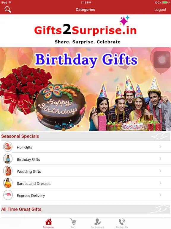 Tangkapan skrin Gifts2Surprise iPad 