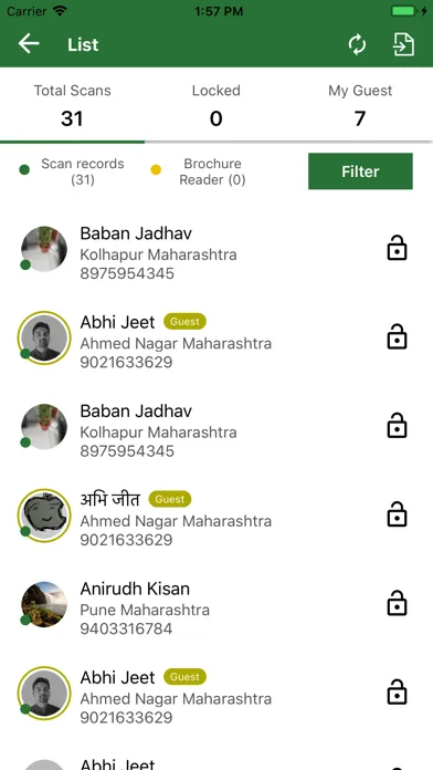 Greenpass Reader Screenshots