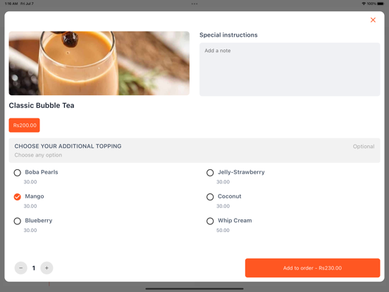 Скриншоты Kiwi POS iPad 