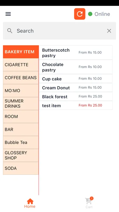 Screenshot di Kiwi POS