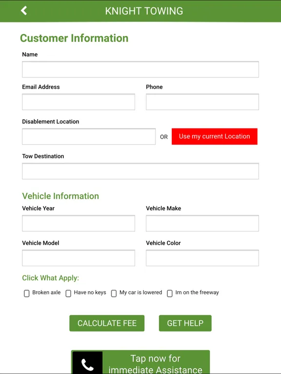 Screenshot di Knight Towing- Towing services iPad 