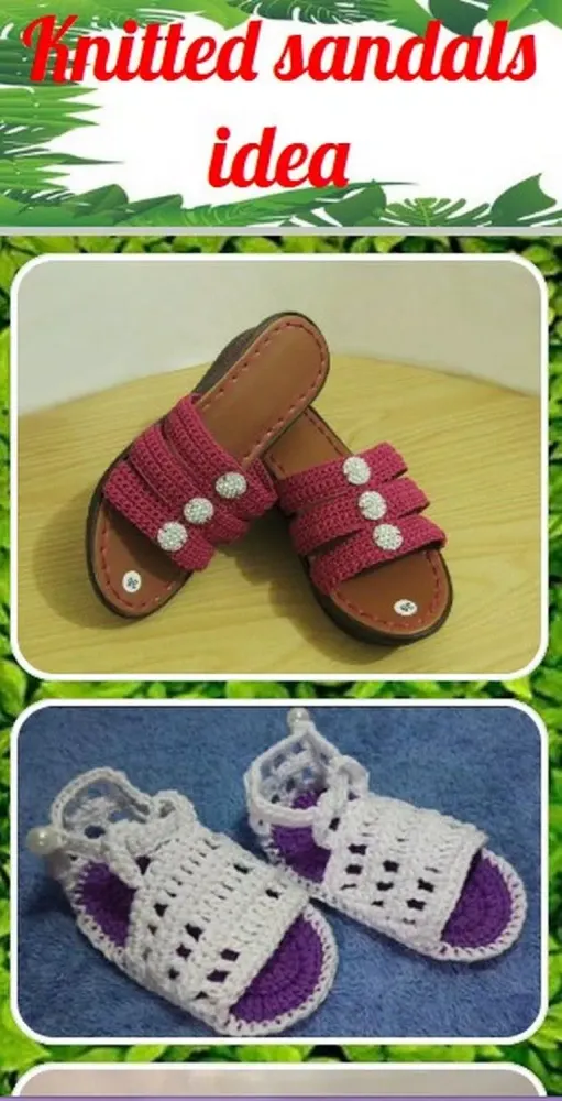 Knitted sandals idea Screenshots