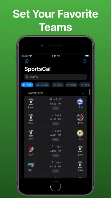 Zrzuty ekranu Sports Tracker & Game Alerts