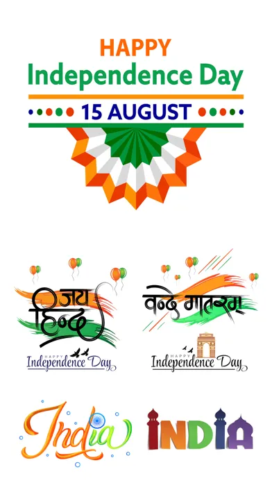 Independence 15 Aug Stickers Screenshots