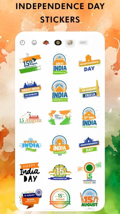 Independence 15 Aug Stickers Screenshots