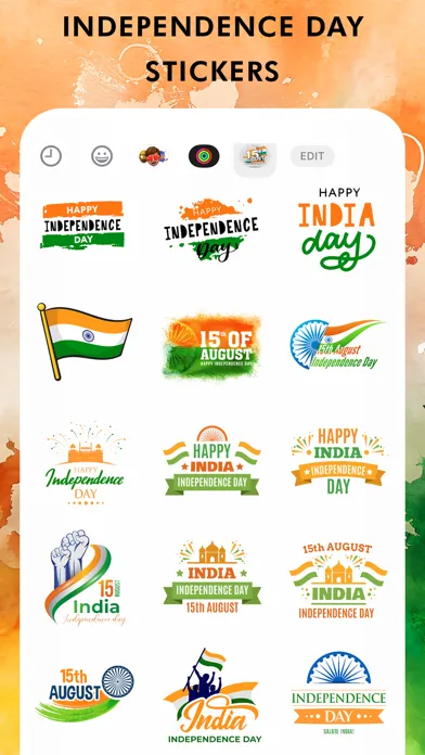 Independence 15 Aug Stickers Screenshots