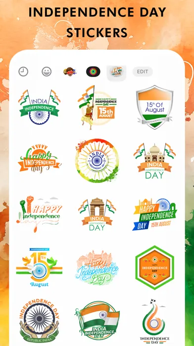 Independence 15 Aug Stickers Screenshots