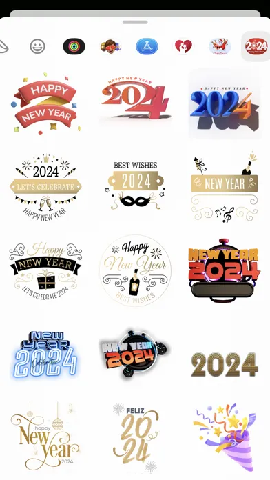 تصاویر 2025 Happy New Year Stickers