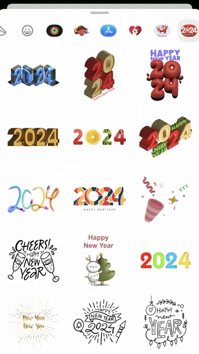 تصاویر 2025 Happy New Year Stickers