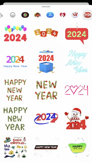 تصاویر 2025 Happy New Year Stickers