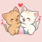 Mochi Cat Couple Stickers