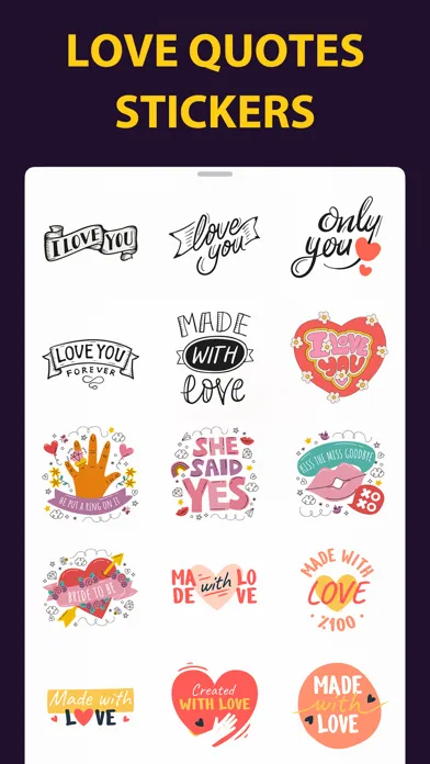 Capturas de pantalla de The Love Quotes Stickers