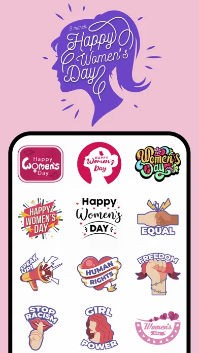 Women's Day Stickers - Go Girl应用截图