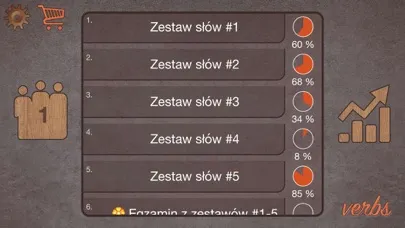 Zrzuty ekranu Czasowniki Angielskie JFLF