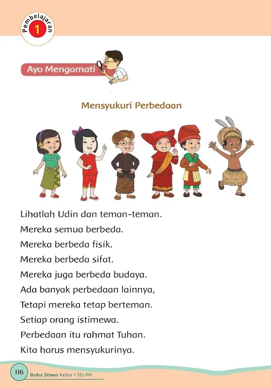 Buku Kelas 1 Tema 1 K13应用截图