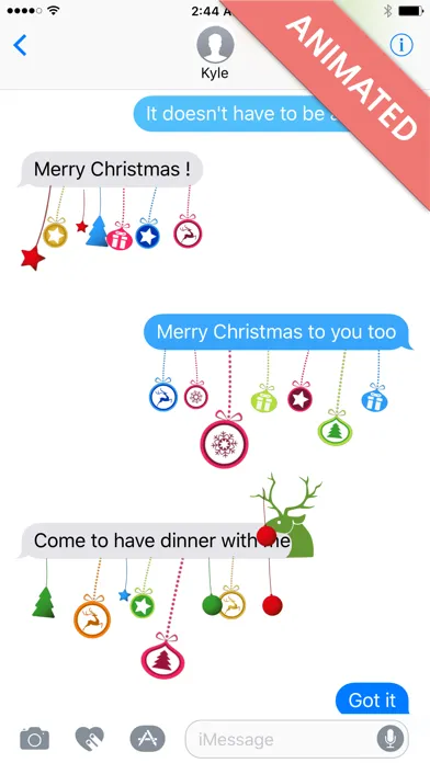 Xmas Deco:Animated Christmas Stickers for iMessage স্ক্রিনশট