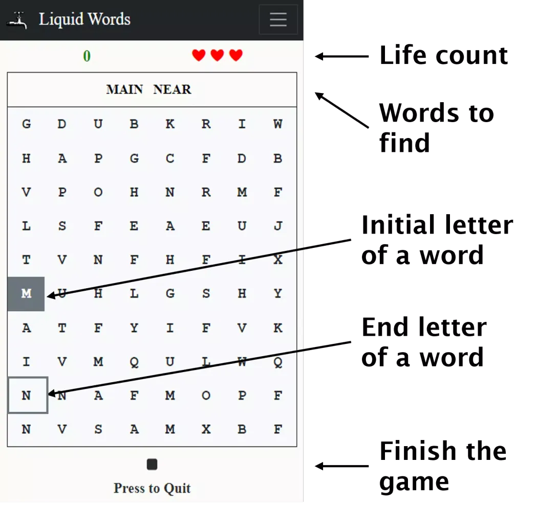 Liquid Words स्क्रीनशॉट