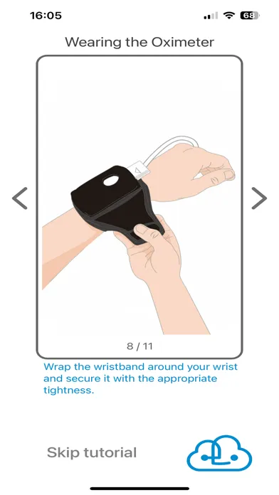 ภาพหน้าจอของ DOMII APP - Home sleep testing