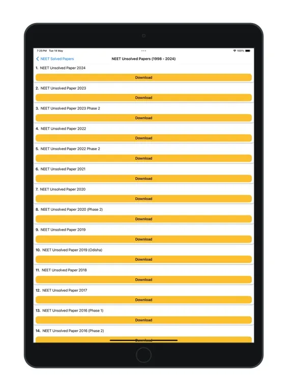 صور NEET Solved Papers iPad 