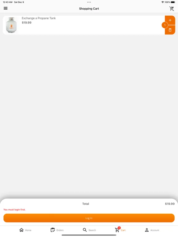 Tangkapan layar Soon Home Delivery iPad 