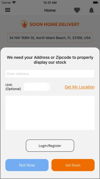 Tangkapan layar Soon Home Delivery