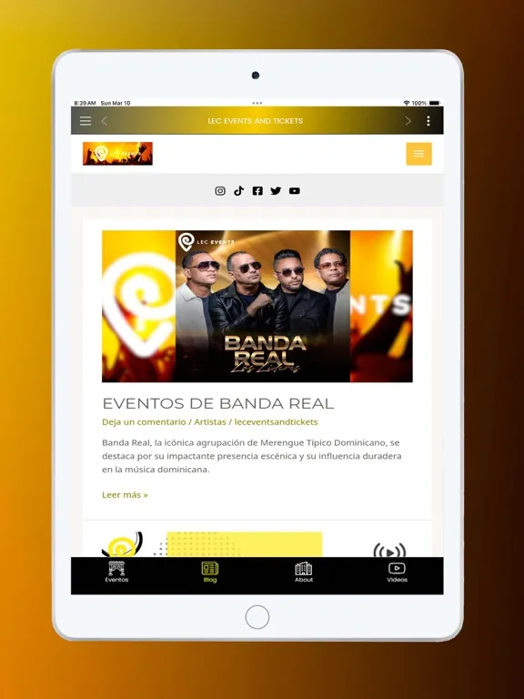 Captures d'écran de Lec Events And Tickets iPad 
