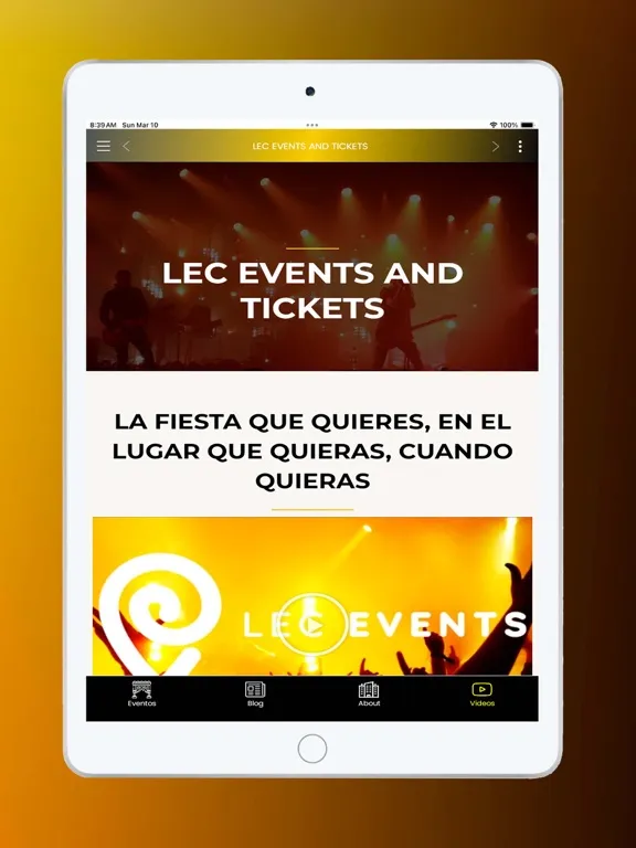 Captures d'écran de Lec Events And Tickets iPad 