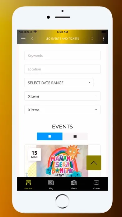 Captures d'écran de Lec Events And Tickets