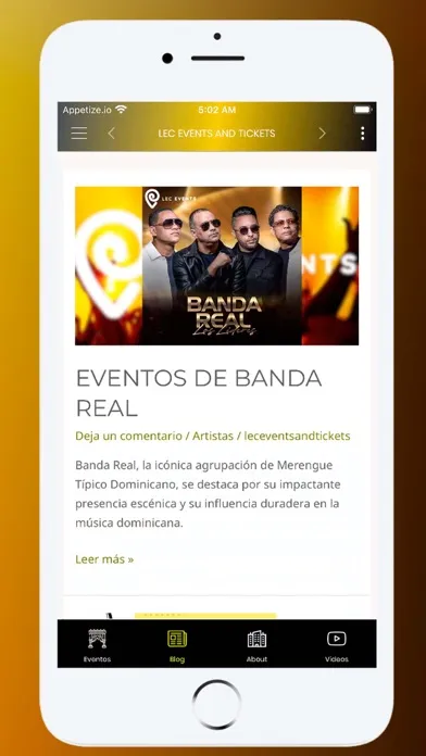 Captures d'écran de Lec Events And Tickets