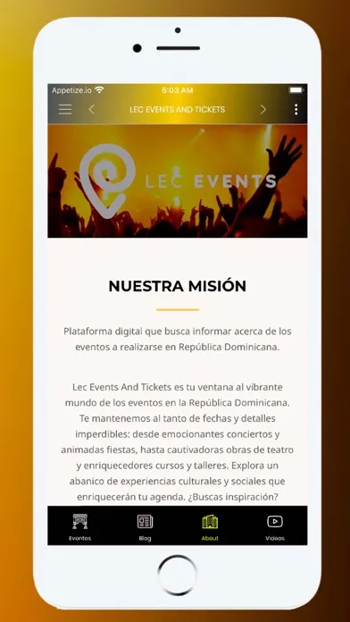 Captures d'écran de Lec Events And Tickets