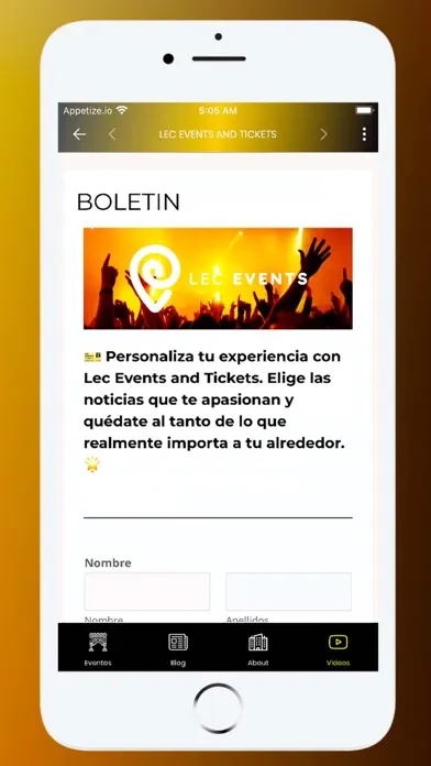 Captures d'écran de Lec Events And Tickets