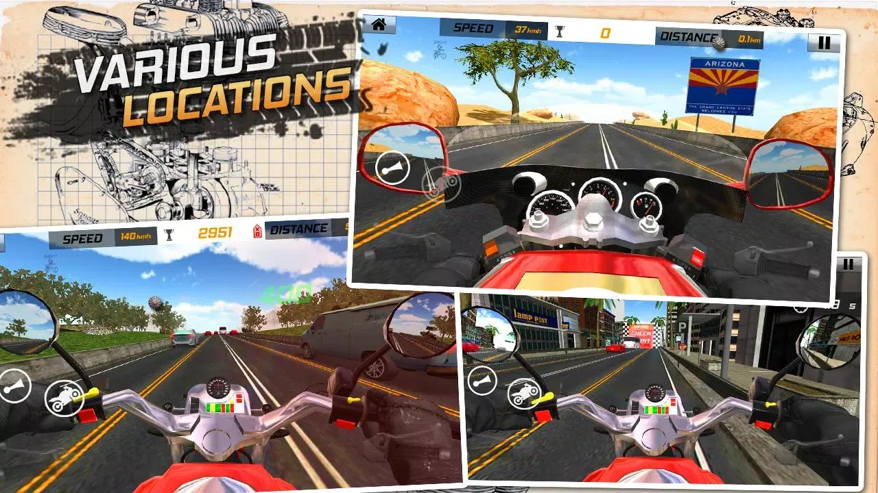 Ảnh chụp màn hình của Traffic Rider: Highway Race