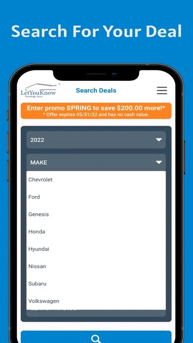 LetYouKnow – Bid On New Cars سکرین شاٹس