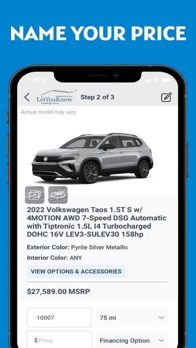 LetYouKnow – Bid On New Cars سکرین شاٹس