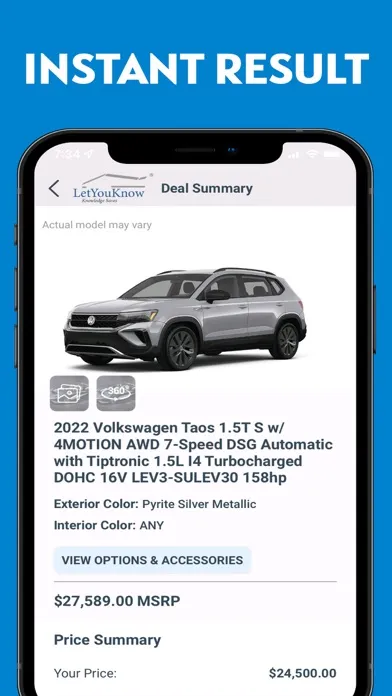 LetYouKnow – Bid On New Cars سکرین شاٹس
