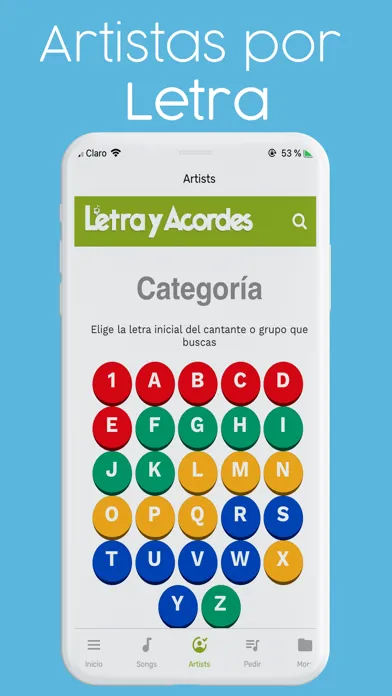 Capturas de tela do Letra y Acordes