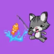 Baby Kitty Fishing
