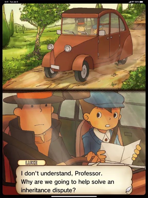 Screenshot di Layton: Curious Village in HD iPad 