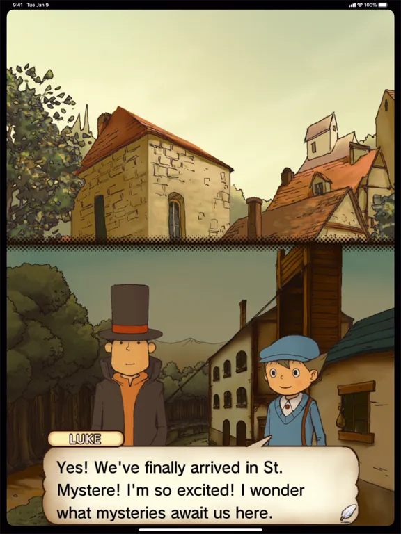 Screenshot di Layton: Curious Village in HD iPad 