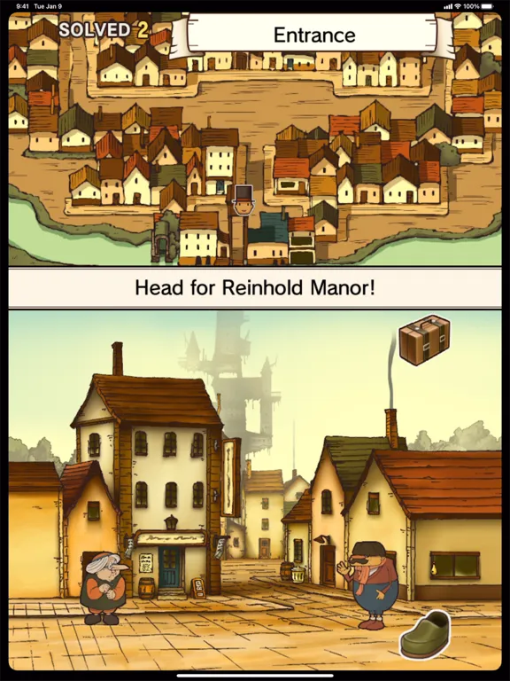 Screenshot di Layton: Curious Village in HD iPad 