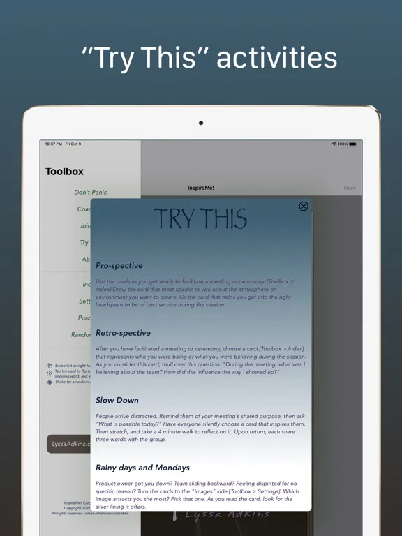 صور InspireMe! Cards iPad 