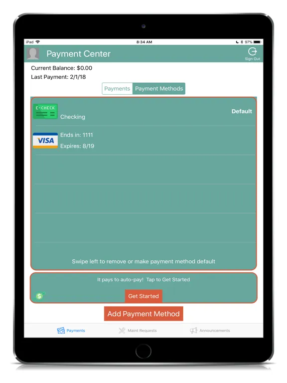 Resident Portal iPad  Ekran Görüntüleri