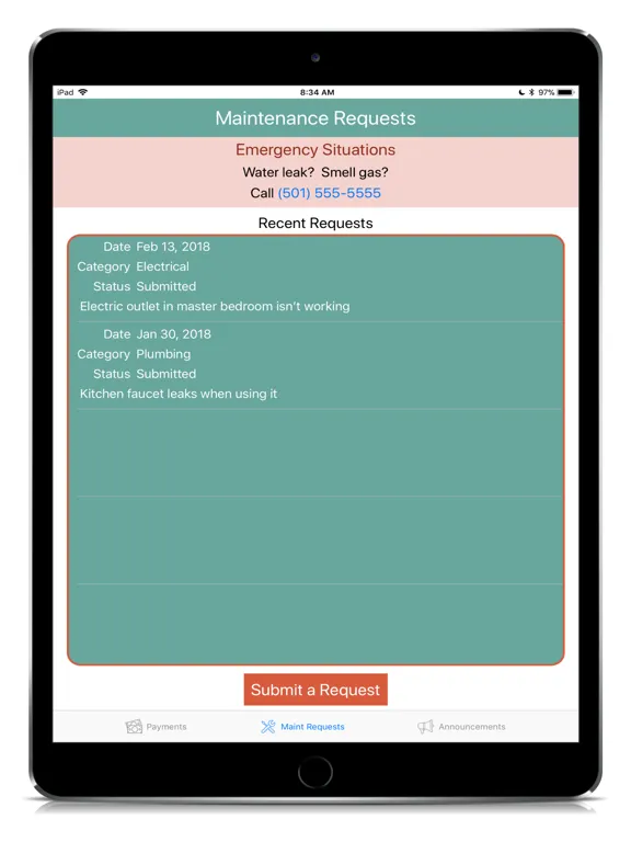 Resident Portal iPad  Ekran Görüntüleri