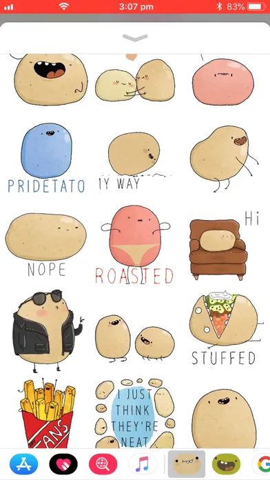 Potato Sticker Pack स्क्रीनशॉट
