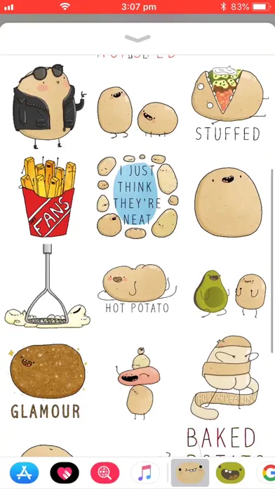 Potato Sticker Pack स्क्रीनशॉट