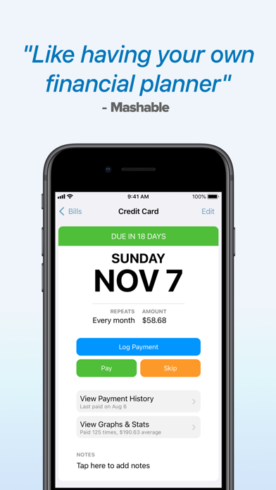Chronicle - Bill Organizer Screenshots