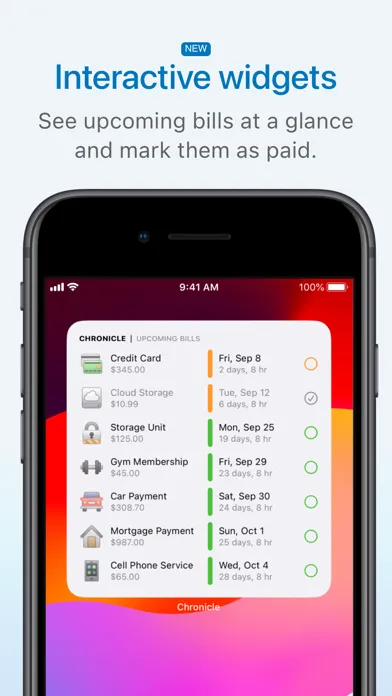 Chronicle - Bill Organizer स्क्रीनशॉट