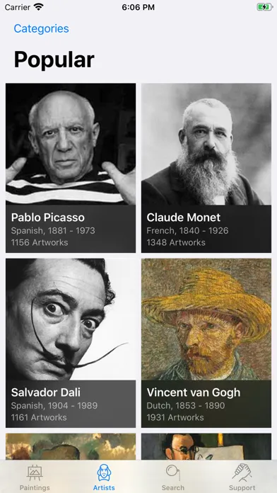 Tangkapan layar WikiArt